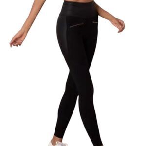 ADAY Black Throw And Roll Leggings Size Small MSRP 145.00